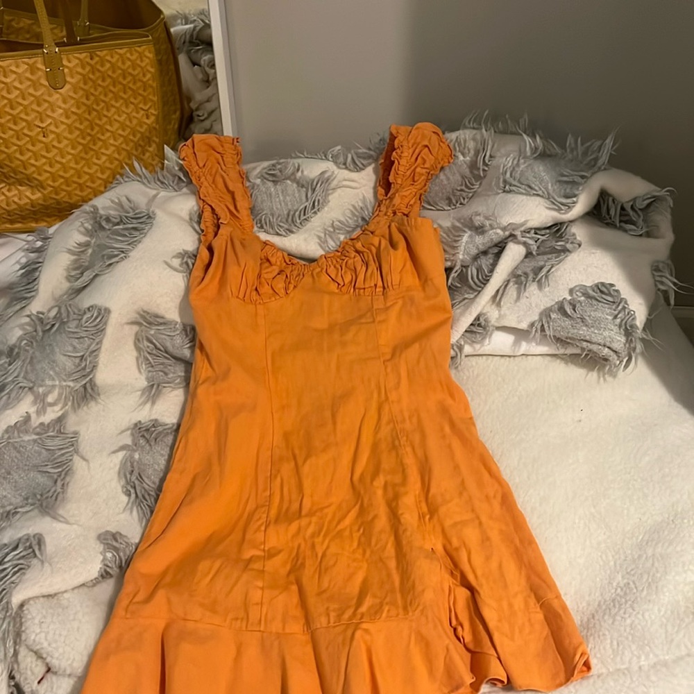 Free people orange mini dress